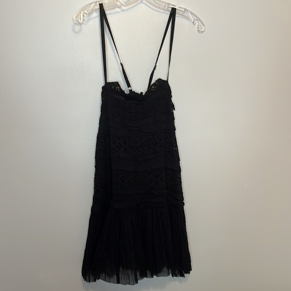 NWT Free People Shailee Black Mini Lace Dress New Medium M - Picture 6 of 11